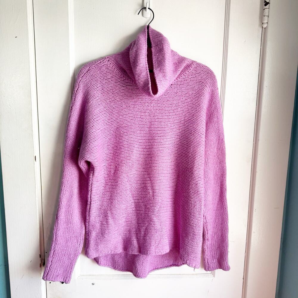 Lauren Ralph Lauren Cotton Lambswool Cashmere Blend Turtleneck Knot Sweater S